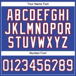 Custom Name and Number Authentic Baseball Jersey - Personalized Royal White Red Pinstripe Design Personalized Royal White