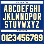 Personalized Custom Name Number Yellow Authentic Baseball Jersey - Royal White Pinstripe Design Personalized Royal White