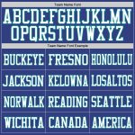 Custom Name Number Personalized Football Jersey - Royal White Purple Mesh Authentic Team Jersey Personalized Royal White-Purple