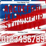 Personalized 3D American Flag Baseball Jersey - Custom Name & Number, Royal White-Red Team Colors Personalized Royal White-Red