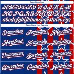 Custom Name and Number 3D American Flag Baseball Jersey - Personalized Royal White Red Authentic Team Jersey Personalized