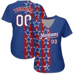 Custom Name and Number 3D American Flag Baseball Jersey - Personalized Royal White Red Authentic Team Jersey Personalized