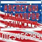 Custom Name and Number 3D American Flag Golf Polo Shirt - Personalized White-Red Performance Team Shirt Personalized Royal