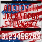 Personalized 3D American Flag Performance T-Shirt - Royal White and Red Design Personalized Royal White-Red 3D American Flag