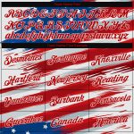 Personalized 3D American Flag Performance T-Shirt - Royal White and Red Design Personalized Royal White-Red 3D American Flag