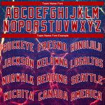 Personalized Abstract Basketball Jersey with Custom Name and Number, Royal White-Red 3D Pattern, Violet Wave Design Personalized