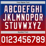 Custom Name and Number Authentic Baseball Jersey - Personalized Royal White-Red 3D Gradient Square Pattern Design Personalized