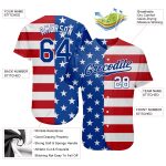 Custom Name Number American Flag Baseball Jersey - Personalized Royal White Red Fashion Team Jersey Personalized Royal White-Red
