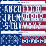 Custom Name Number American Flag Baseball Jersey - Personalized Royal White Red Fashion Team Jersey Personalized Royal White-Red
