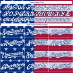 Custom Name Number American Flag Baseball Jersey - Personalized Royal White Red Fashion Team Jersey Personalized Royal White-Red
