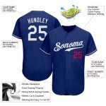 Custom Name Number Baseball Jersey - Personalized Authentic White Red Team Jersey Personalized Royal White-Red Authentic
