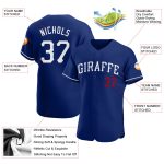 Personalized Authentic Baseball Jersey in Royal White and Red Colors Personalized Royal White-Red Authentic Baseball Jersey