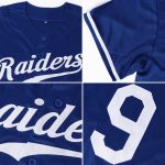 Personalized Custom Softball Jersey with Name and Number - Royal White-Red Authentic Design Personalized Royal White-Red