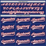 Custom Name and Number Authentic Split Fashion Baseball Jersey - Personalized Royal White-Red Team Apparel Personalized Royal