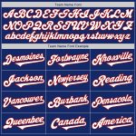 Custom Name and Number Baseball Jersey - Personalized Authentic Two Tone Royal White-Red Personalized Royal White-Red Authentic