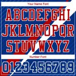 Custom Name Number Basketball Jersey Royal White Red Diagonal Lines Round Neck Sublimation Suit Personalized Royal White-Red