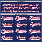 Custom Name and Number Personalized Royal White-Red Hockey Jersey for Teams Personalized Royal White-Red Hockey Jersey Team