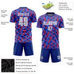 Personalized Red and White Soccer Jersey for Home, Sublimation Uniform Personalized Royal White-Red Home Sublimation Soccer