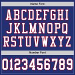 Personalized Authentic Throwback Football Jersey - Royal White-Red Mesh Design Personalized Royal White-Red Mesh Authentic