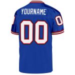 Custom Royal White-Red Mesh Throwback Football Jersey with Personalized Name and Number - Authentic Team Gear Personalized