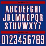 Custom Name Number Personalized Soccer Uniform Jersey Red White Pinstripe Fade Fashion Team Wear Personalized Royal White-Red