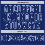 Personalized Authentic Baseball Jersey with Custom Name & Number, Royal White-Royal Pinstripe Split Design Personalized Royal