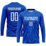 Personalized Sublimation Soccer Jersey - Royal White Soccer Uniform Personalized Royal White Sublimation Soccer Uniform Jersey