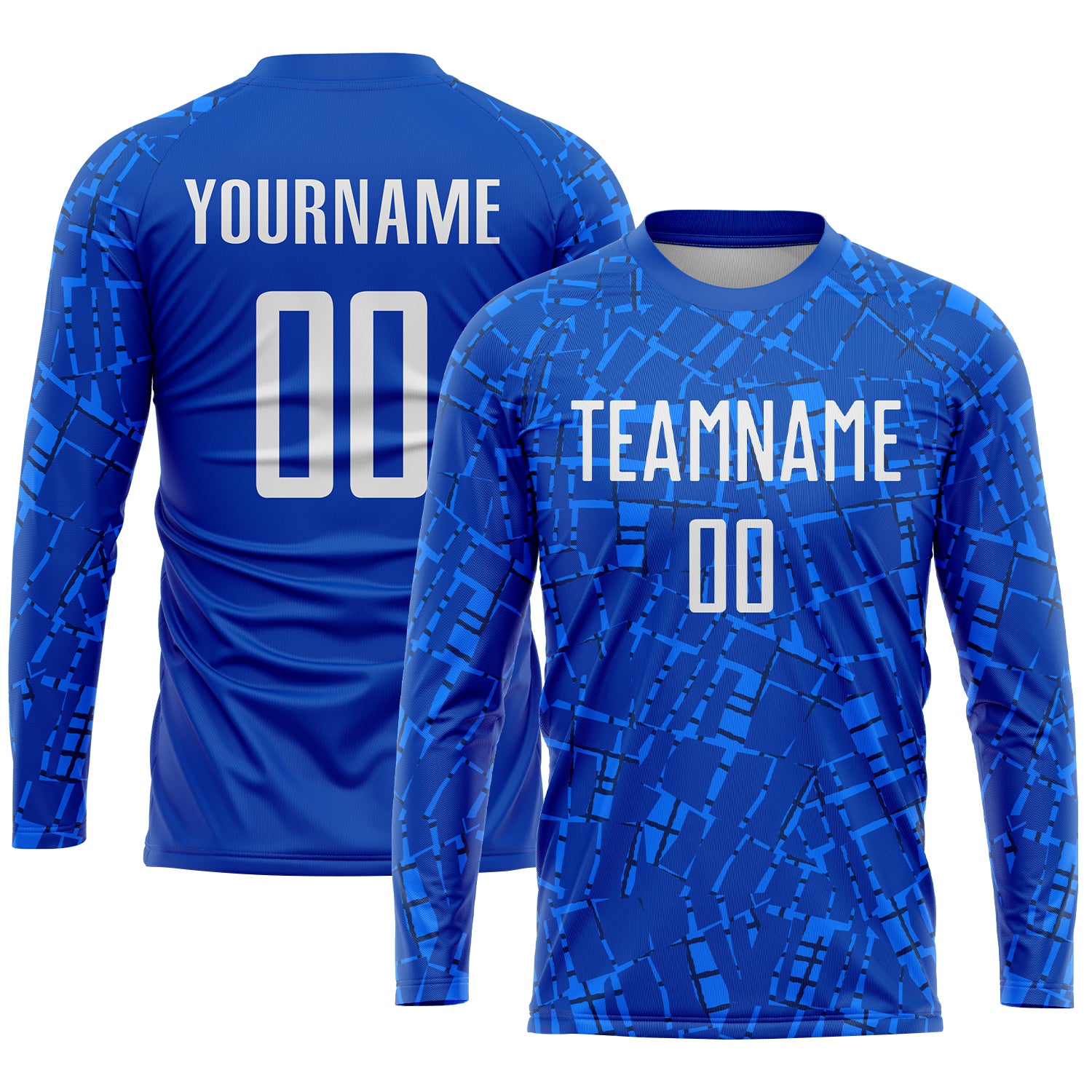 Personalized Royal White Sublimation Soccer Uniform Jersey Personalized Sublimation Soccer Jersey - Royal White Soccer Uniform Personalized Royal White Sublimation Soccer Uniform Jersey - Image 3