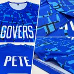 Personalized Sublimation Soccer Jersey - Royal White Soccer Uniform Personalized Royal White Sublimation Soccer Uniform Jersey