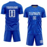 Personalized Sublimation Soccer Jersey - Royal White Soccer Uniform Personalized Royal White Sublimation Soccer Uniform Jersey