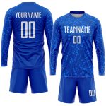 Personalized Sublimation Soccer Jersey - Royal White Soccer Uniform Personalized Royal White Sublimation Soccer Uniform Jersey