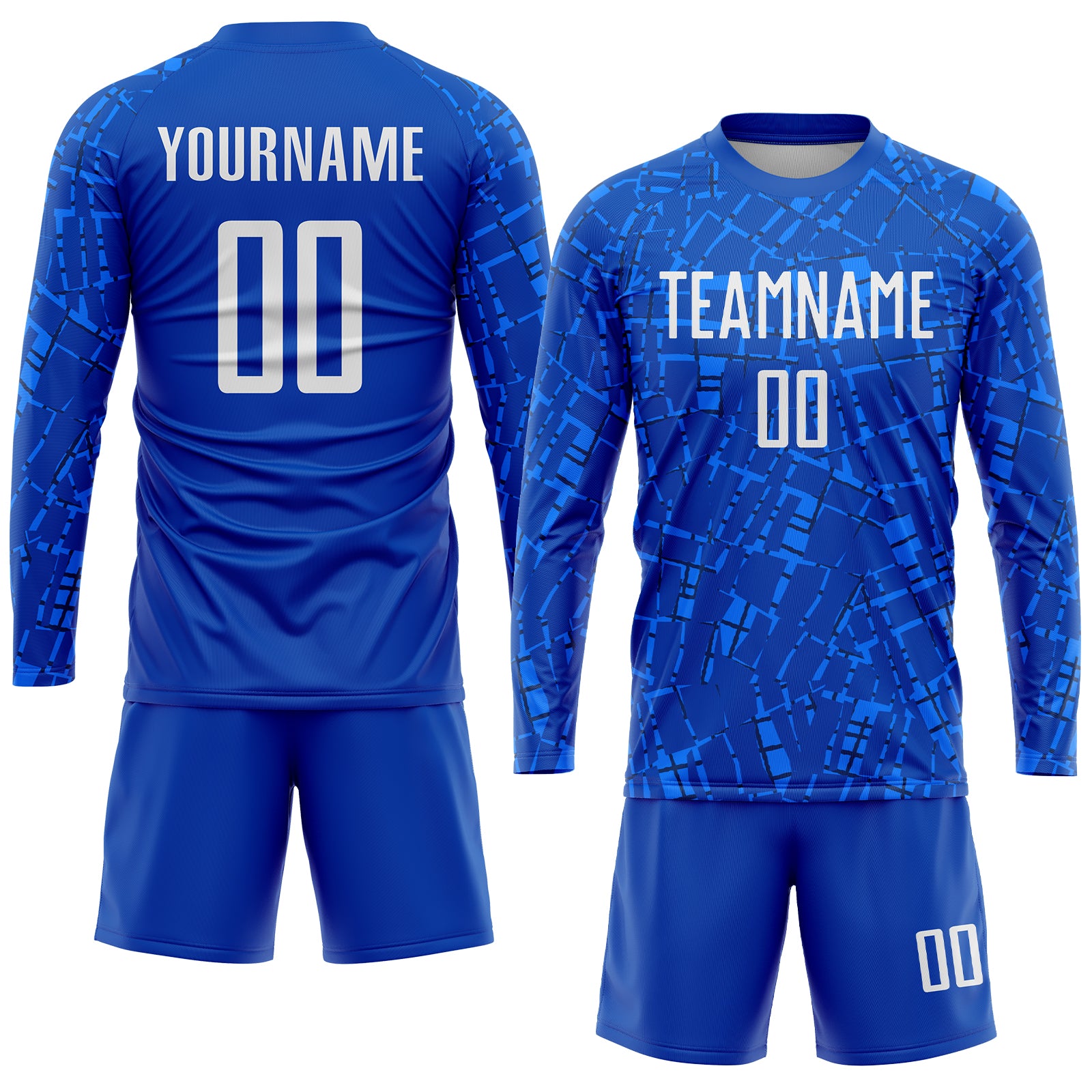 Personalized Royal White Sublimation Soccer Uniform Jersey Personalized Sublimation Soccer Jersey - Royal White Soccer Uniform Personalized Royal White Sublimation Soccer Uniform Jersey - Image 4