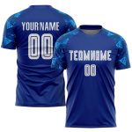 Custom Name and Number Personalized Royal White Soccer Jersey Sublimation Uniform Team Personalized Royal White Sublimation