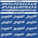Custom Name & Number Personalized Royal White-Teal Baseball Jersey - Authentic Team Gear Personalized Royal White-Teal Authentic
