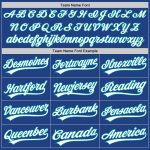 Custom Name Number Personalized Royal White Teal Baseball Jersey Authentic Throwback Team Apparel Personalized Royal White-Teal