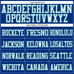 Custom Name and Number Personalized Authentic Football Jersey, Royal White-Teal Mesh Team Style Personalized Royal White-Teal