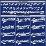 Custom Name and Number Unisex Softball Jersey - Personalized Royal White Two-Button Design Personalized Royal White Two-Button