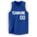 Personalized White V-Neck Basketball Jersey for Custom Team Wear Personalized Royal White V-Neck Basketball Jersey