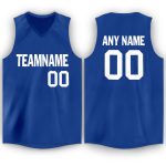 Personalized White V-Neck Basketball Jersey for Custom Team Wear Personalized Royal White V-Neck Basketball Jersey