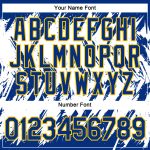 Custom Name and Number Performance T-Shirt - Personalized 3D Abstract Sharp Shape in Royal White-Yellow Design Personalized