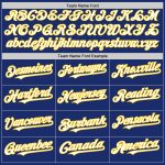 Custom Authentic Personalized Baseball Jersey with Name and Number - Royal White-Yellow Sleeveless Team Jersey Personalized