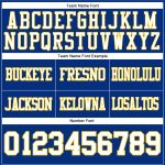 Personalized Authentic Football Jersey - Royal White-Yellow Mesh Design Personalized Royal White-Yellow Mesh Authentic Football