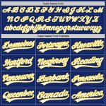 Custom Name and Number Softball Jersey - Personalized Unisex Two-Button Royal White-Yellow Team Gear Personalized Royal White-Yellow