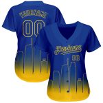 Personalized Los Angeles City Edition Yellow 3D Fade Baseball Jersey with Custom Name and Number - Authentic Fashion Team Gear