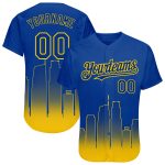 Personalized Los Angeles City Edition Yellow 3D Fade Baseball Jersey with Custom Name and Number - Authentic Fashion Team Gear