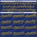 Custom Name and Number Authentic Baseball Jersey with Personalized Royal Yellow 3D Abstract Pattern Design Personalized Royal