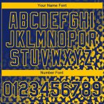 Custom Name and Number Personalized Leopard Print Baseball Jersey - Royal Yellow 3D Pattern Design Fashion Apparel Personalized