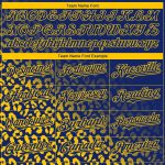 Custom Name and Number Personalized Leopard Print Baseball Jersey - Royal Yellow 3D Pattern Design Fashion Apparel Personalized