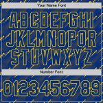 Custom Baseball Jersey with Slant Lines - Personalized 3D Royal Yellow Design, Team Name & Number Added Personalized Royal