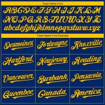 3D San Francisco City Edition Authentic Baseball Jersey - Personalized Royal Yellow-Black Custom Name & Number Personalized